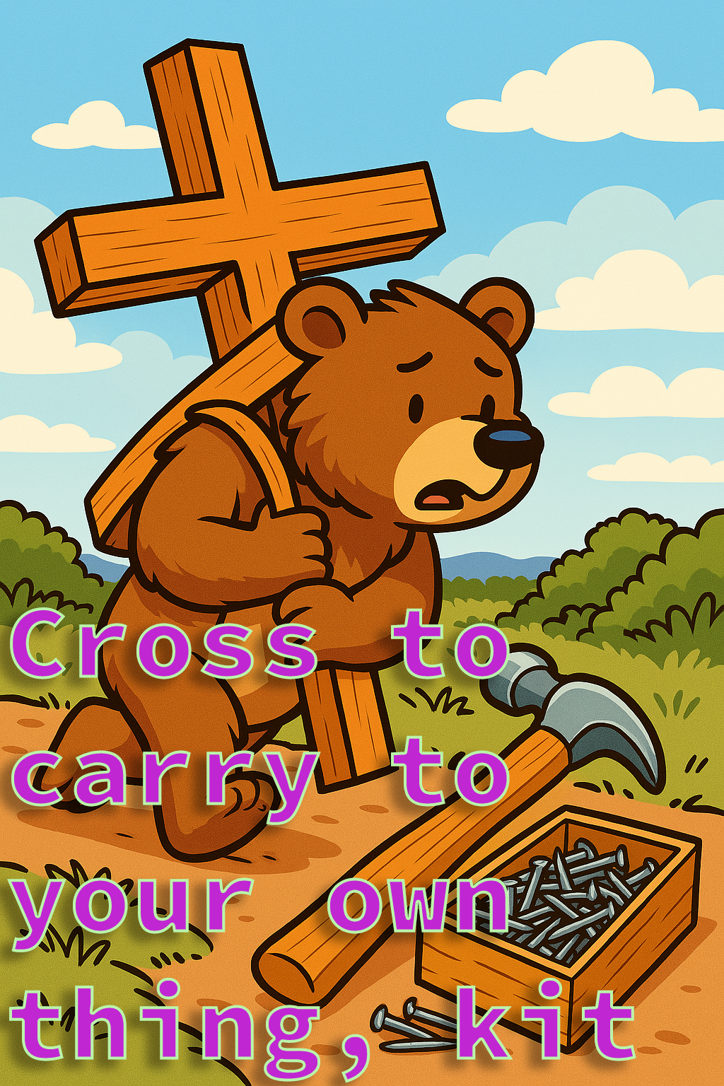 co pilot bear is cross